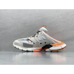 GT Balenciaga Track Mule White Orange