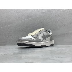 GT A Bathing Ape Bape Court Sta Light Grey Cream