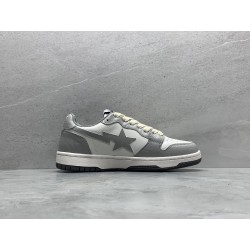 GT A Bathing Ape Bape Court Sta Light Grey Cream