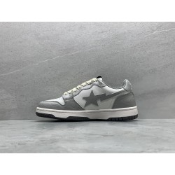 GT A Bathing Ape Bape Court Sta Light Grey Cream