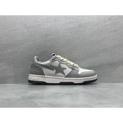 GT A Bathing Ape Bape Court Sta Light Grey Cream