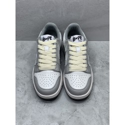 GT A Bathing Ape Bape Court Sta Light Grey Cream