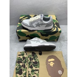 GT A Bathing Ape Bape Court Sta Light Grey Cream