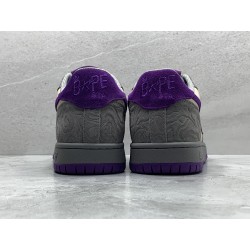 GT A Bathing Ape Bape Court Sta Mist Grey Royal Purple