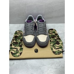 GT A Bathing Ape Bape Court Sta Mist Grey Royal Purple