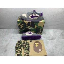 GT A Bathing Ape Bape Court Sta Mist Grey Royal Purple