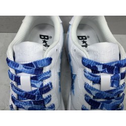 A Bathing Ape Bape Court Sta White Blue Camo