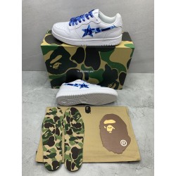 A Bathing Ape Bape Court Sta White Blue Camo