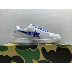 A Bathing Ape Bape Court Sta White Blue Camo