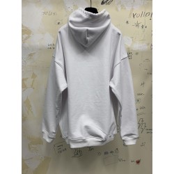 Balenciaga BB Corp Logo Hoodie White