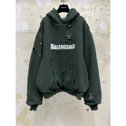 Balenciaga Destroyed Hoodie Black