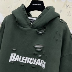 Balenciaga Destroyed Hoodie Black