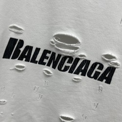 Balenciaga Destroyed Hoodie White