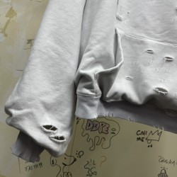 Balenciaga Destroyed Hoodie White