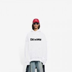 Balenciaga Destroyed Hoodie White