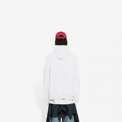 Balenciaga Destroyed Hoodie White