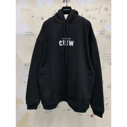 Balenciaga Crew Oversize Hoodie Black