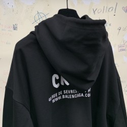 Balenciaga Crew Oversize Hoodie Black