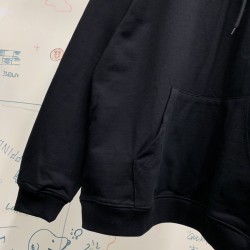 Balenciaga Crew Oversize Hoodie Black