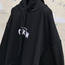 Balenciaga Crew Oversize Hoodie Black