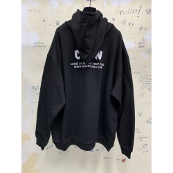 Balenciaga Crew Oversize Hoodie Black