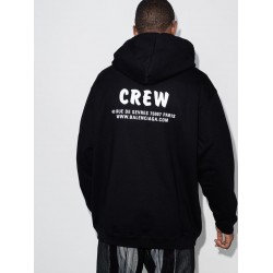 Balenciaga Crew Oversize Hoodie Black