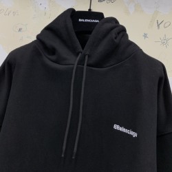 Balenciaga BB Oversized BB Logo Hoodie Black