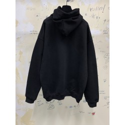 Balenciaga BB Oversized BB Logo Hoodie Black