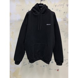 Balenciaga BB Oversized BB Logo Hoodie Black