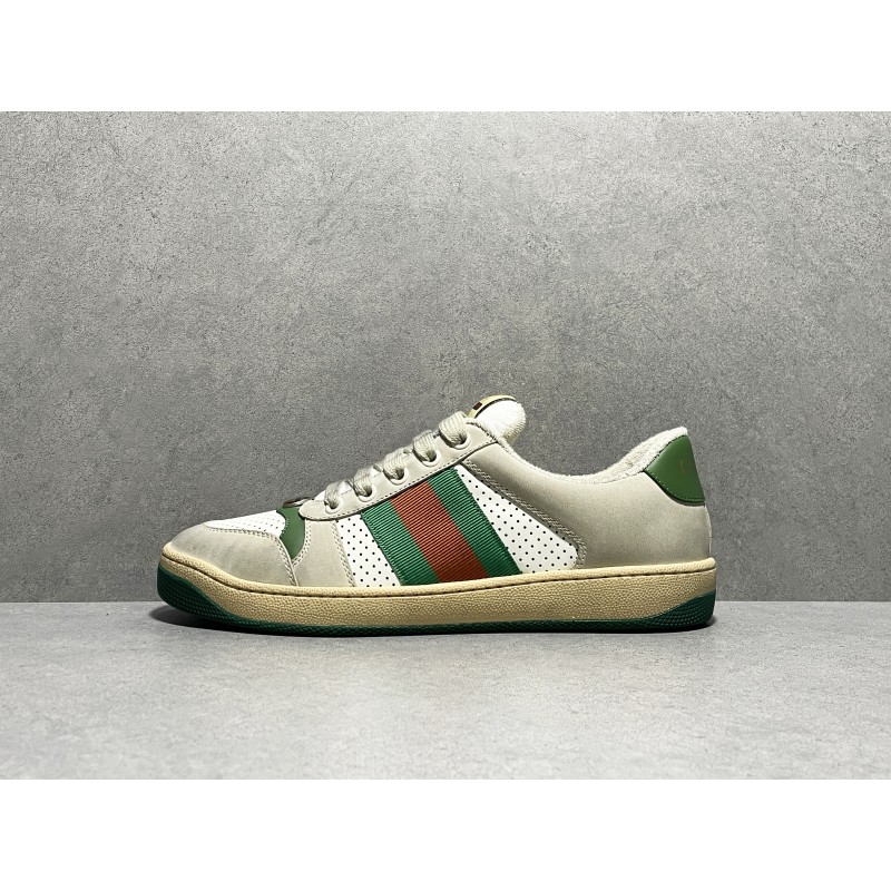 GT Gucci Screener Leather Sneaker Off White 570442 0YI20 9582