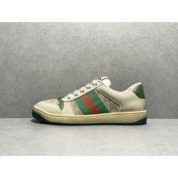 GT Gucci Screener Leather Sneaker GG Canvas