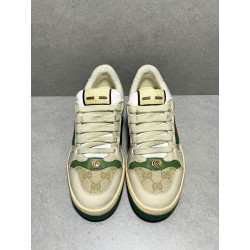 GT Gucci Screener Leather Sneaker GG Canvas