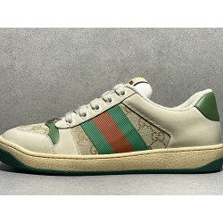 GT Gucci Screener Leather Sneaker GG Canvas