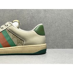 GT Gucci Screener Leather Sneaker GG Canvas