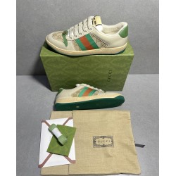 GT Gucci Screener Leather Sneaker GG Canvas