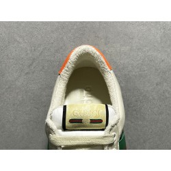 GT Gucci Screener Leather Sneaker Orange Green