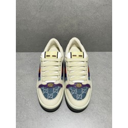 GT Gucci Screener Leather Sneaker Ivory Denim