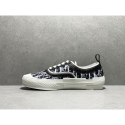 GT B23 Low Top Sneaker Black White Dior Oblique Canvas