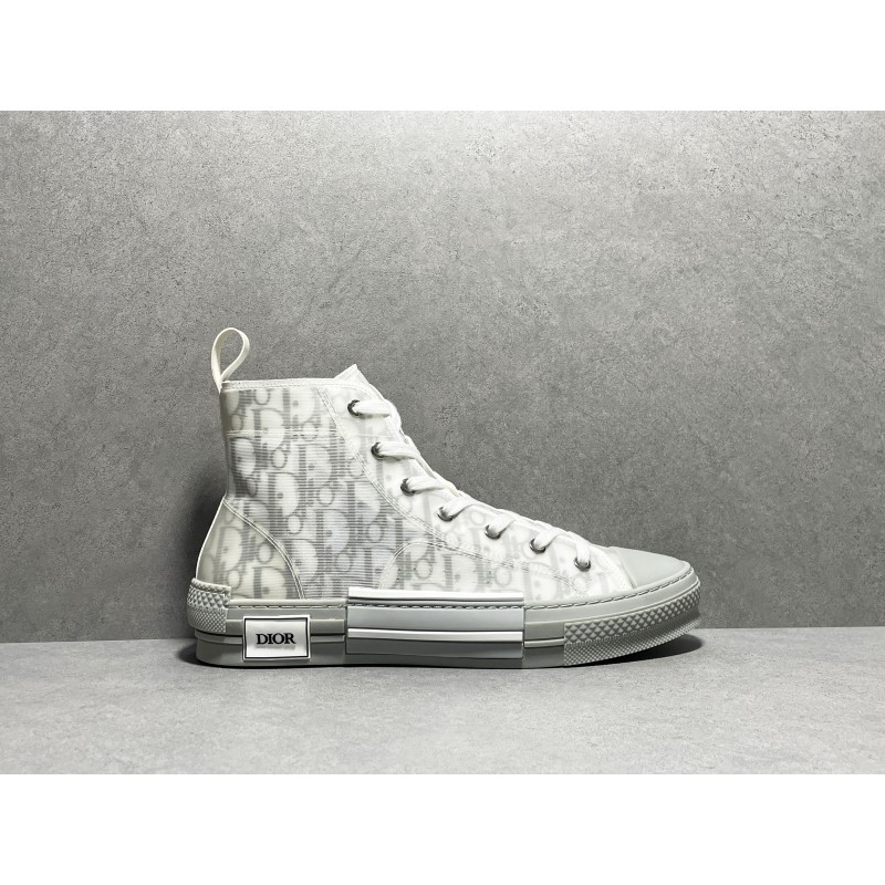GT DIOR B23 High Grey Oblique High-Top Sneaker 3SH118YNT_H068