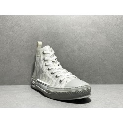 GT DIOR B23 Grey Oblique High-Top Sneaker