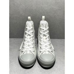 GT DIOR B23 Grey Oblique High-Top Sneaker