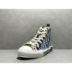 GT DIOR B23 High Beige Black Navy Tapestry High-Top Sneaker