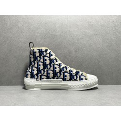 GT DIOR B23 High Beige Black Navy Tapestry High-Top Sneaker