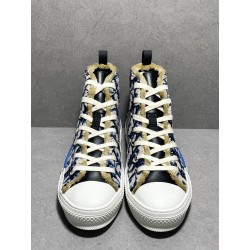 GT DIOR B23 High Beige Black Navy Tapestry High-Top Sneaker