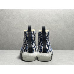 GT DIOR B23 High Beige Black Navy Tapestry High-Top Sneaker