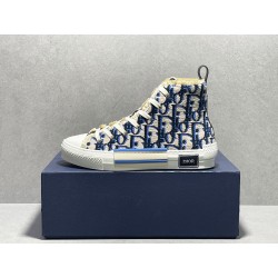 GT DIOR B23 High Beige Black Navy Tapestry High-Top Sneaker