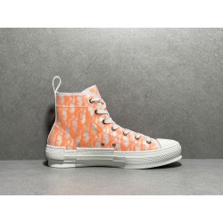 DIOR B23 High Orange Oblique Canvas Sneaker