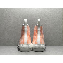 DIOR B23 High Orange Oblique Canvas Sneaker