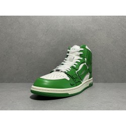 GT Amiri Skel High low Top Sneakers Green White