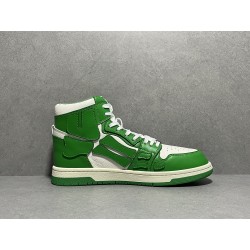 GT Amiri Skel High low Top Sneakers Green White